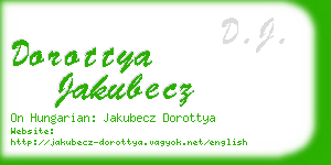 dorottya jakubecz business card